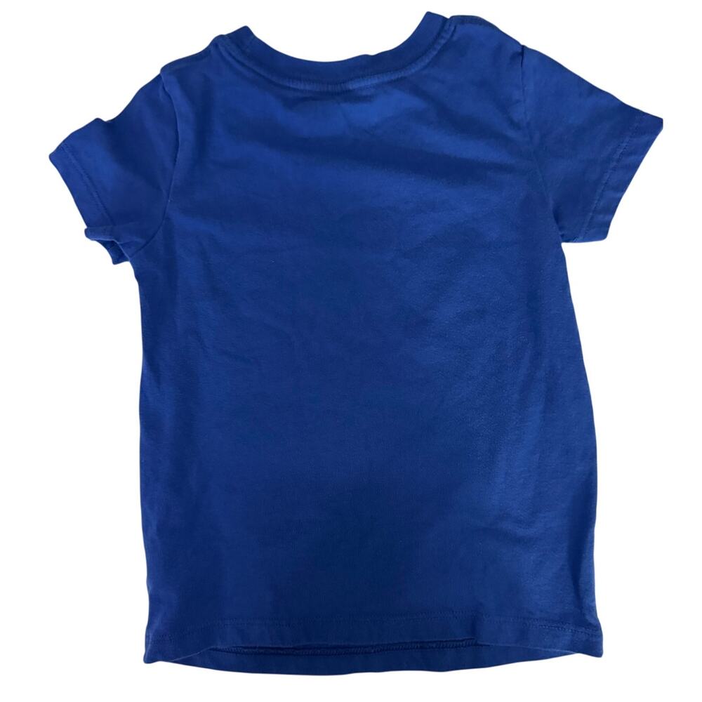 CAT & JACK Graphic Tee NEW Blue SS Cotton Blend Tiger Size 2T - Picture 2 of 3